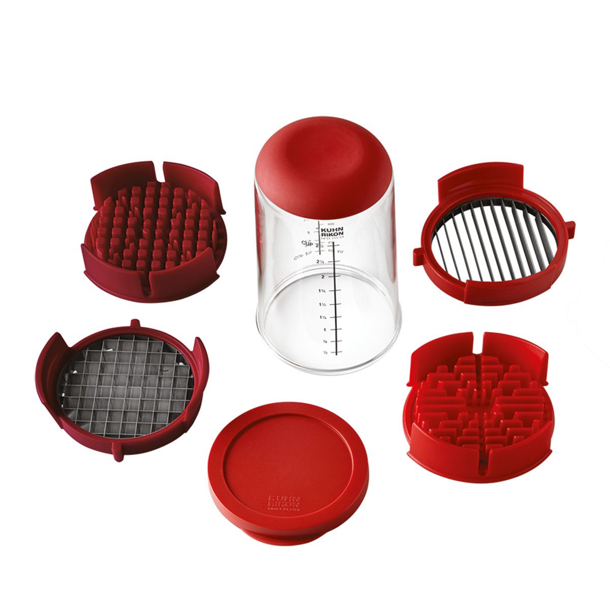 調理器具 Kuhn Rikon Fresh Servier-/Schmorpfanne Push Slicer Set red order online now | Kuhn Rikon