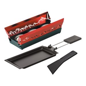 Raclette set Candle Light mini Alpenglühen red