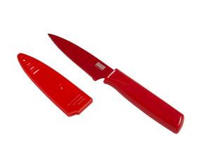 Paring Knife Colori Serrated, Red - Bulk