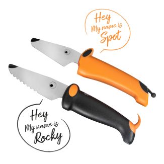 Kinderkitchen Dog Knife Set 2 pcs black/orange