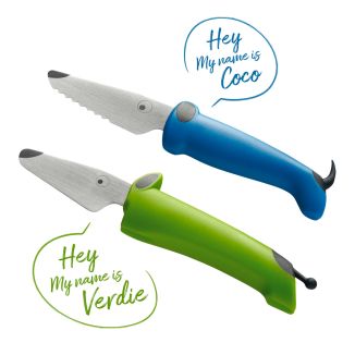 Kinderkitchen Dog Knife Set 2 pcs green/blue