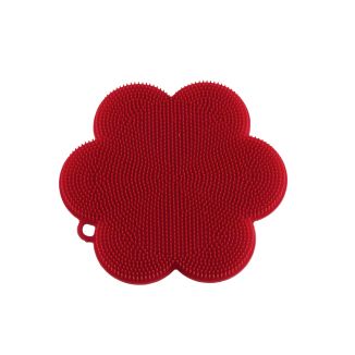 Silicone Scrubber Flower - Red