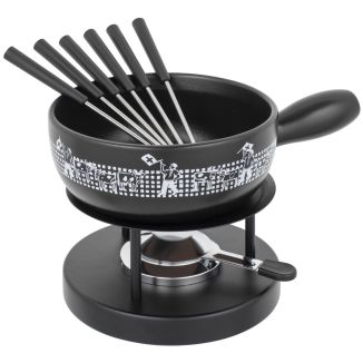 Cheese Fondue Set Flag Waver 22cm