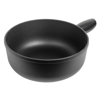 Fondue pot induction cast iron black matt &middot; &Oslash; 24 cm