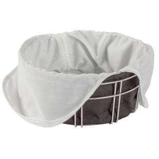 Fondue bread basket metal