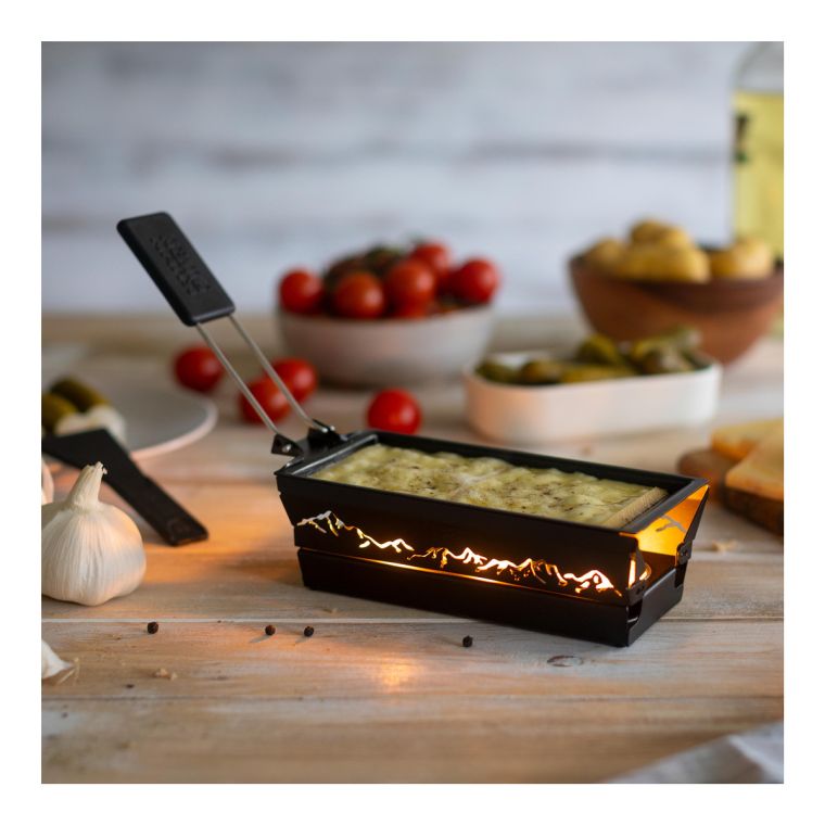 Raclette set Candle Light mini Alpenglühen black