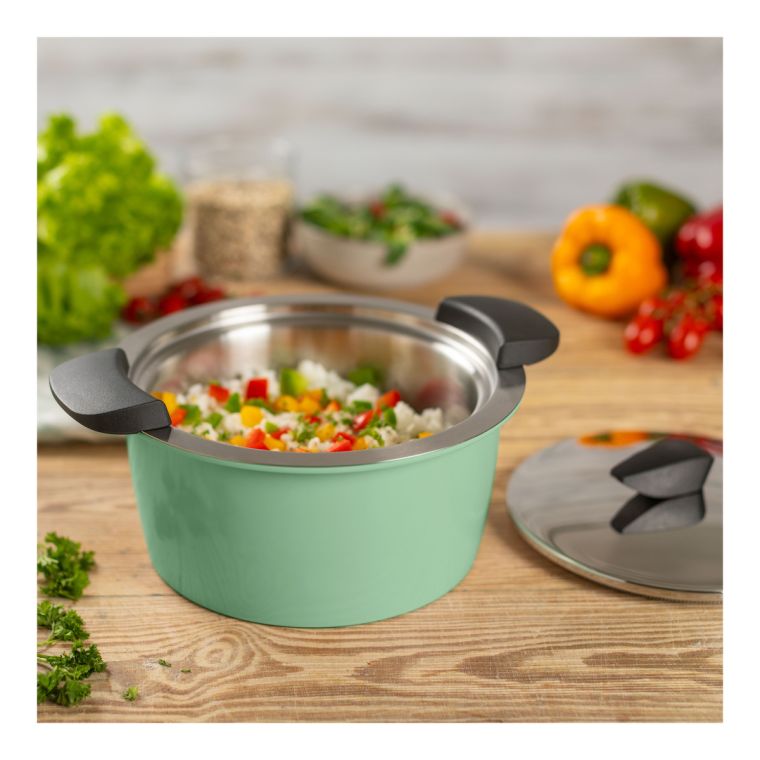 HOTPAN® Serving casserole ocean green 2.0 L · Ø 18 cm