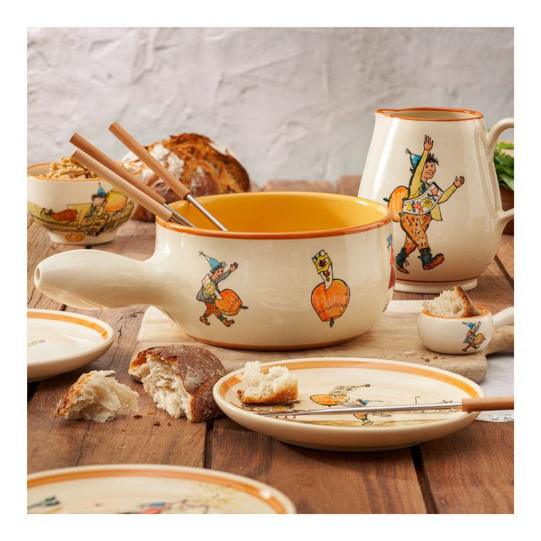 Cheese & Meat fondue forks cherry wood 6pcs