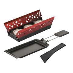 Raclette set Candle Light mini red