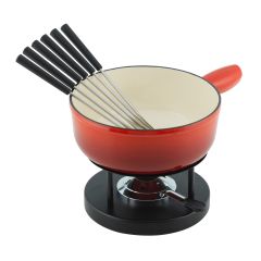 Cheese fondue set induction cast iron 24cm